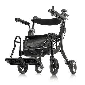 Andador Rollator y silla de ruedas eléctrica (2 en 1)