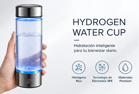 Botella purificadora de agua con hidrogeno