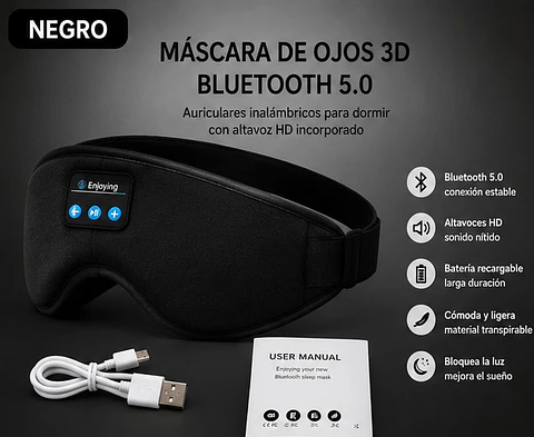 Antifaz con bluetooth para dormir