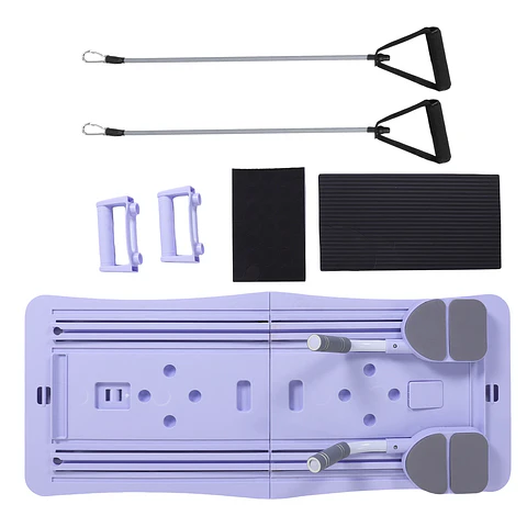 En casa tabla de Pilates plegable 4 en 1, rueda de ejercicio, rodillo, equipo de ejercicio para gimnasio en casa, entrenador de entrenamiento, tabla de Pilates