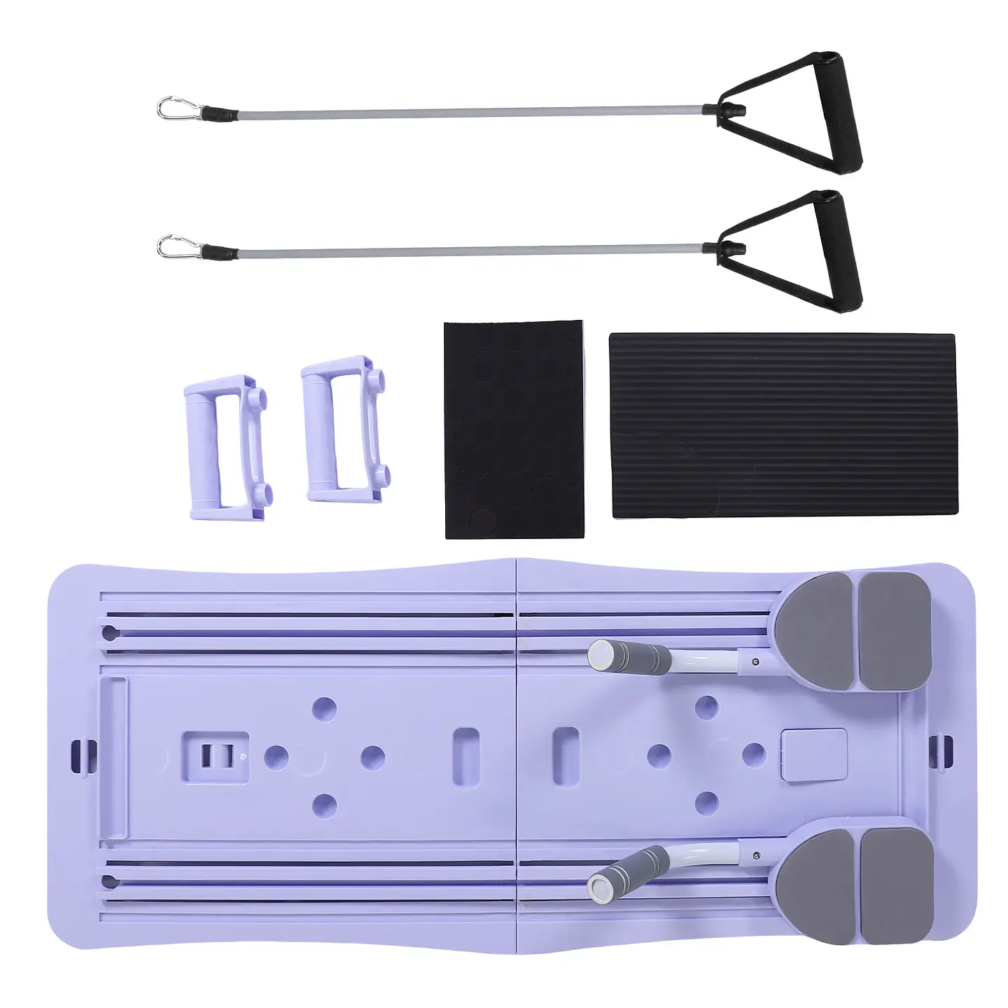 En casa tabla de Pilates plegable 4 en 1, rueda de ejercicio, rodillo, equipo de ejercicio para gimnasio en casa, entrenador de entrenamiento, tabla de Pilates 2