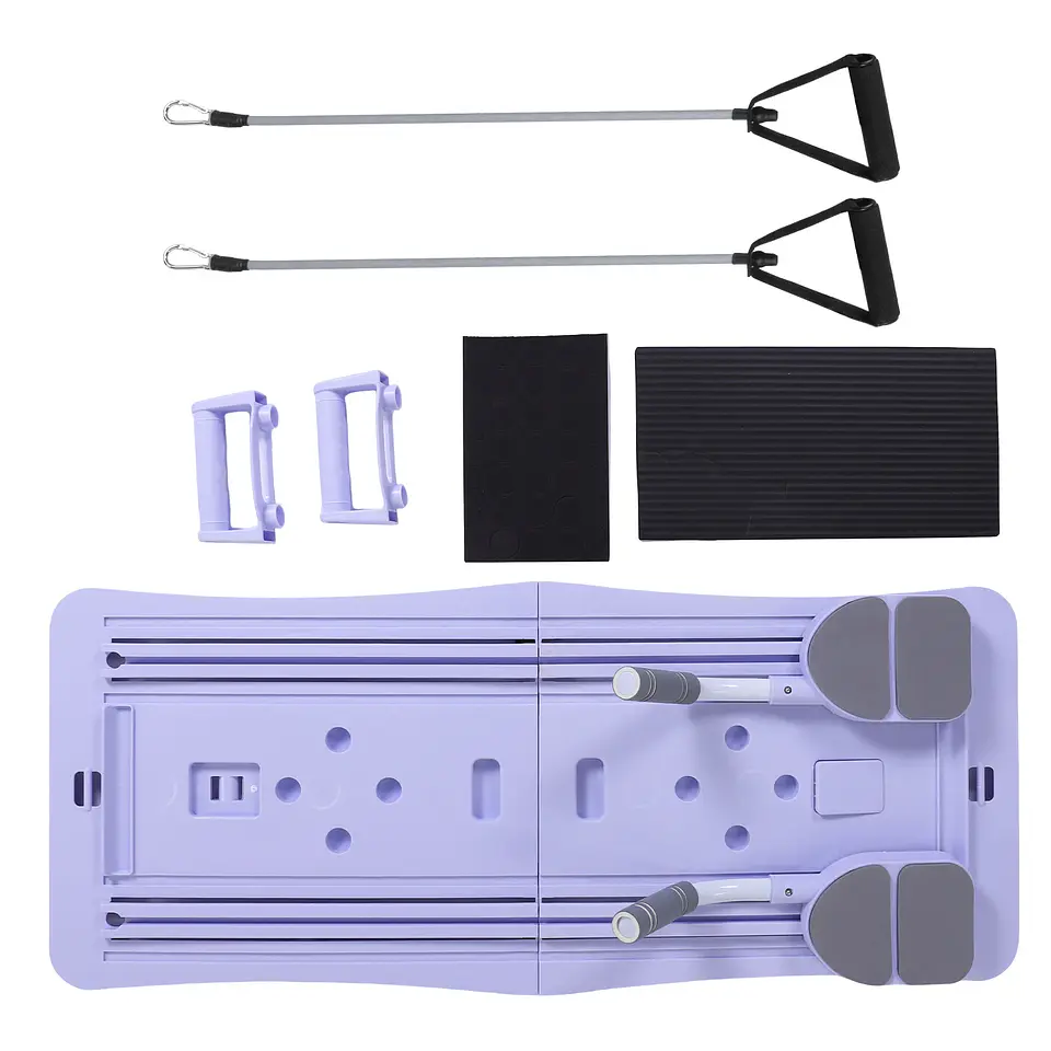 En casa tabla de Pilates plegable 4 en 1, rueda de ejercicio, rodillo, equipo de ejercicio para gimnasio en casa, entrenador de entrenamiento, tabla de Pilates 2