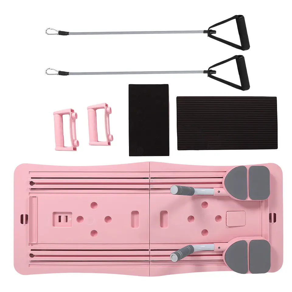 En casa tabla de Pilates plegable 4 en 1, rueda de ejercicio, rodillo, equipo de ejercicio para gimnasio en casa, entrenador de entrenamiento, tabla de Pilates 7