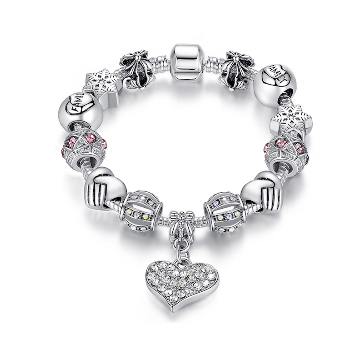 Pulsera Mujer Cristal Murano Plateado 3307 1