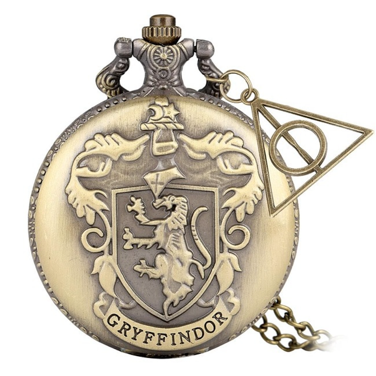 Reloj Bolsillo Harry Potter Bronce Cuarzo Cadena 257 1