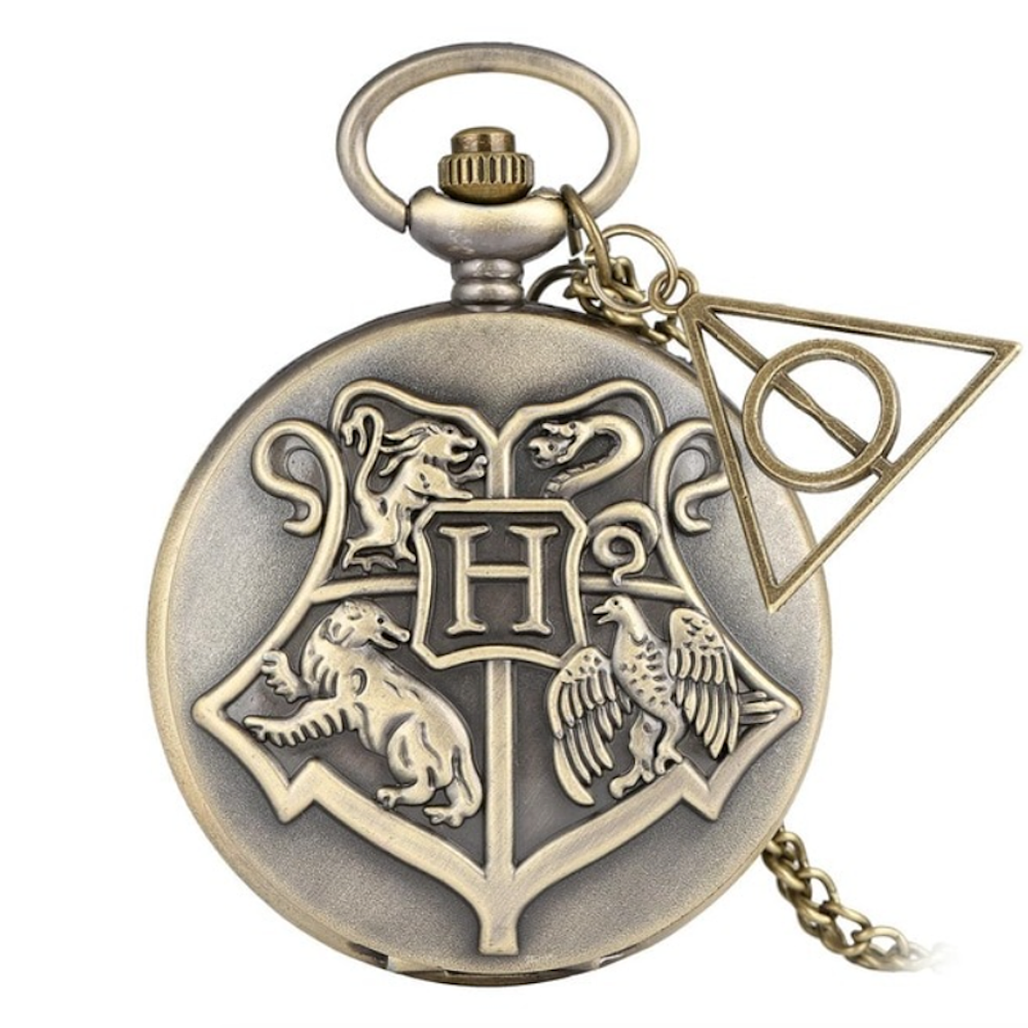 Reloj Bolsillo Harry Potter Bronce Cuarzo Cadena 257 4