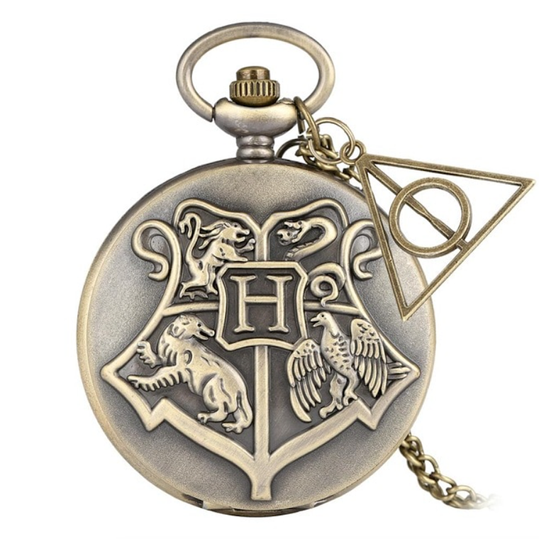 Reloj Bolsillo Harry Potter Bronce Cuarzo Cadena 257 4