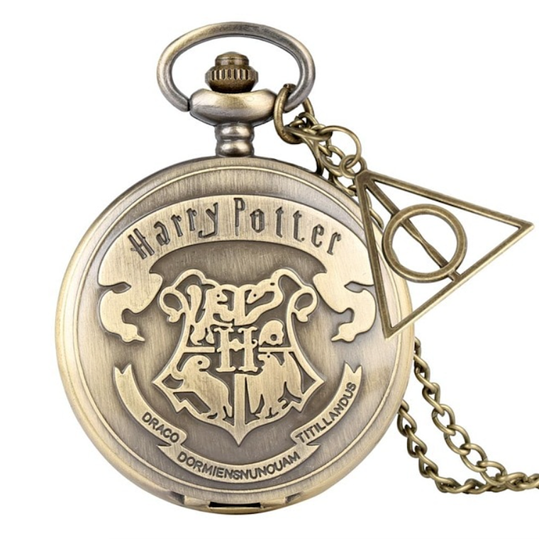 Reloj Bolsillo Harry Potter Bronce Cuarzo Cadena 257 5