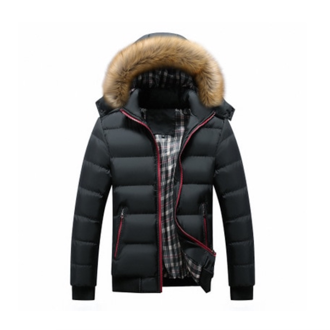 Chaqueta Invierno Hombre Capucha Cremallera Gruesa 1156 1