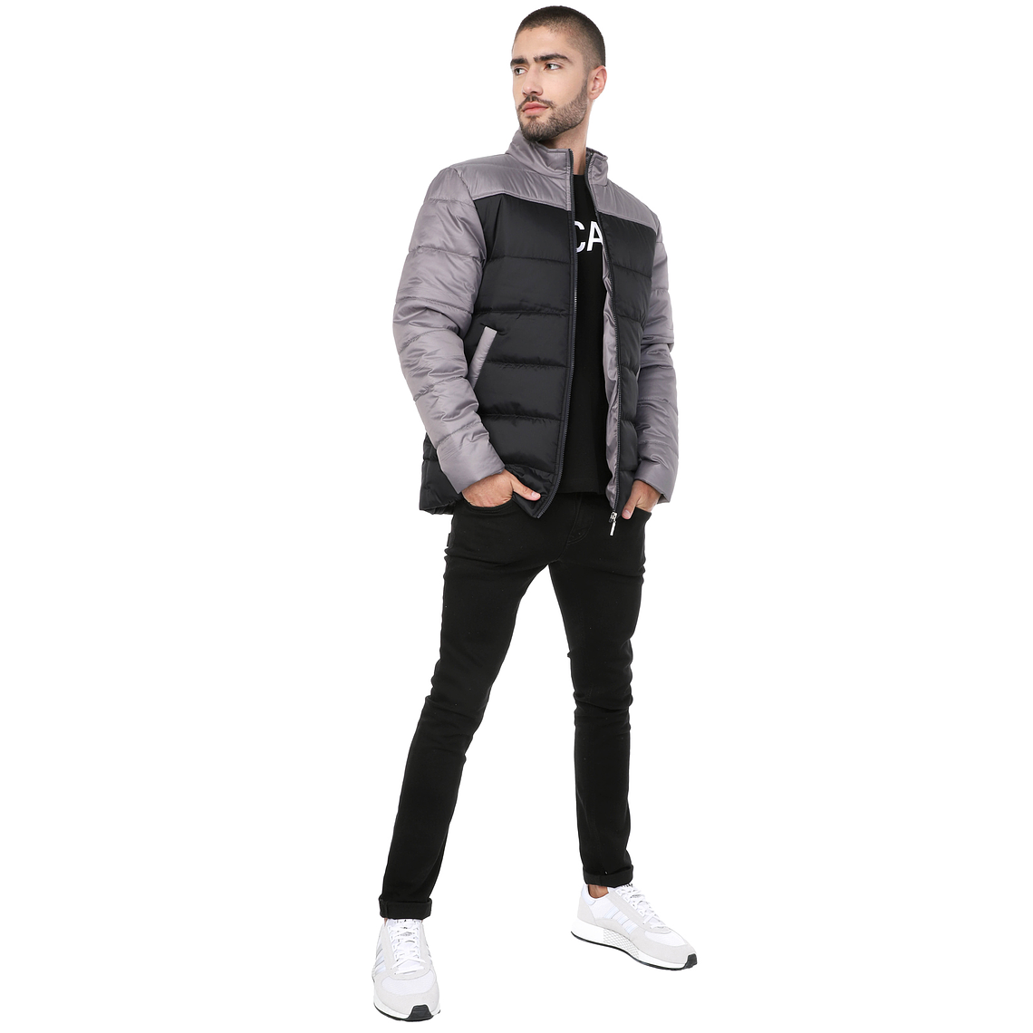 Chaqueta Rompevientos Acolchada Hombre UrbenMood 1029 Larga 1