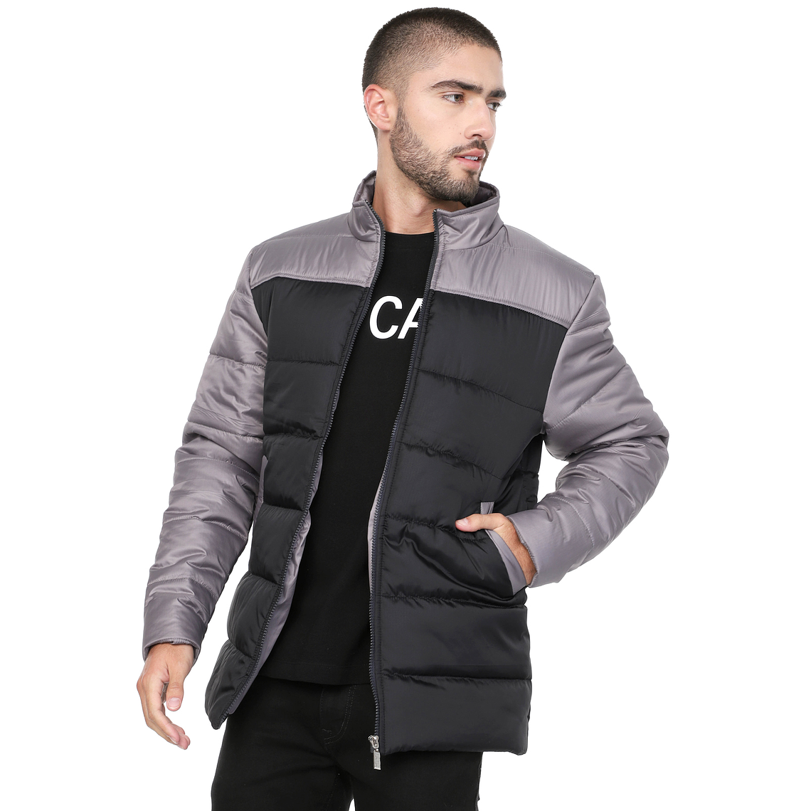Chaqueta Rompevientos Acolchada Hombre UrbenMood 1029 Larga 3