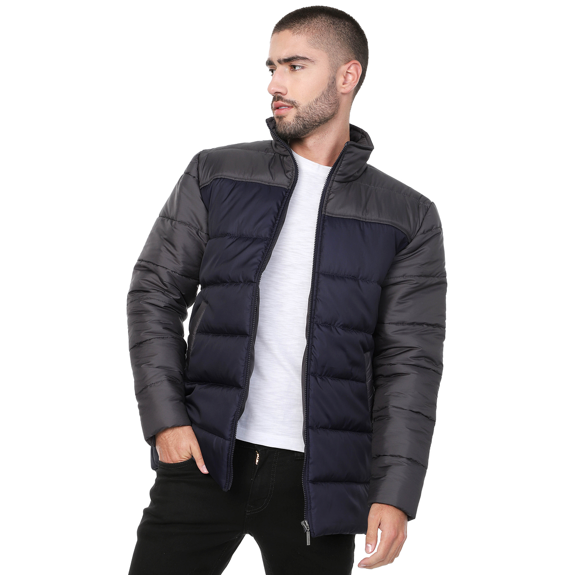 Chaqueta Rompevientos Acolchada Hombre UrbenMood 1029 Larga 5