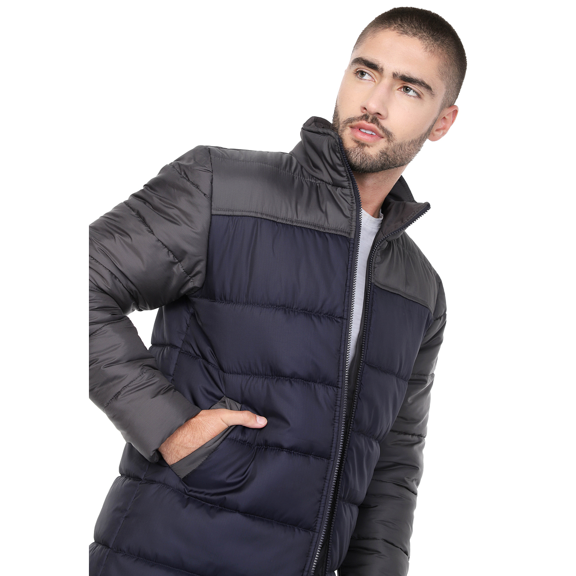 Chaqueta Rompevientos Acolchada Hombre UrbenMood 1029 Larga 7
