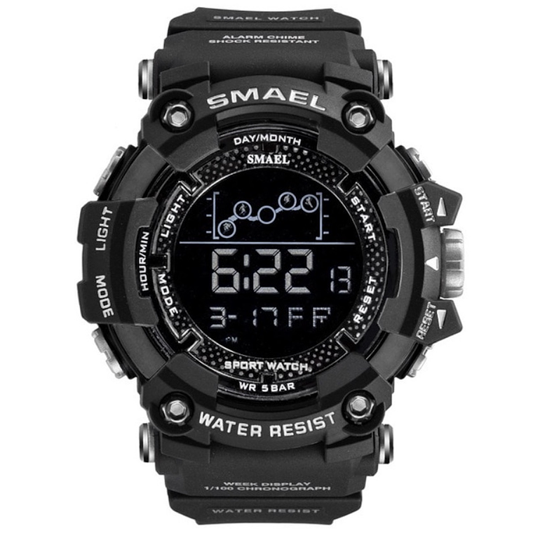 Reloj Hombre Deportivo SMAEL 1802 Militar Cronometro Digital 3