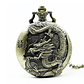 Reloj Bolsillo Cadena Cuarzo Dragon Bronce 1039 - Miniatura 1