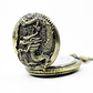Reloj Bolsillo Cadena Cuarzo Dragon Bronce 1039 - Miniatura 2