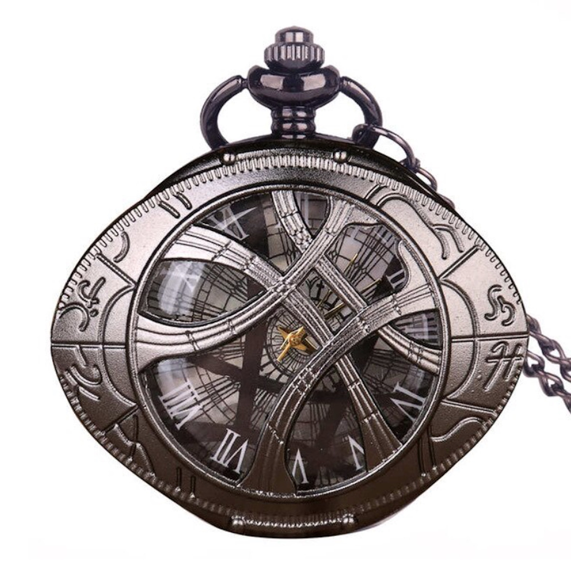 Reloj Bolsillo Cadena Cuarzo Ovalado 3045 1