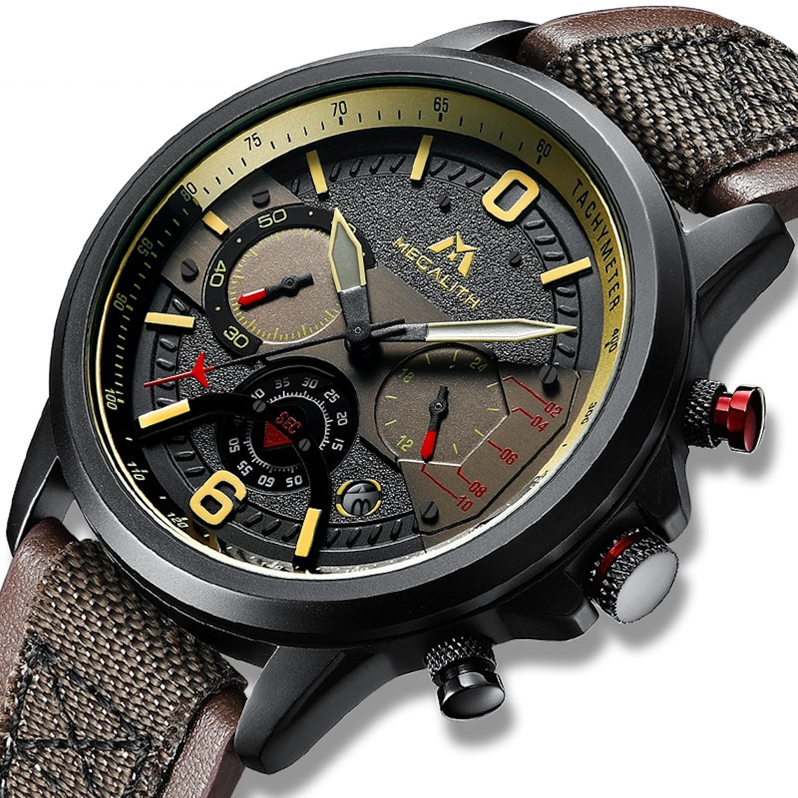 Reloj Cuarzo Hombre Deportivo MEGALITH 8083 Cronografo 4