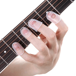 Set 4 Unidades Protector Dedo Silicona Dedal Guitarristas