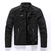 Chaqueta Ecocuero Hombre Invierno Casual Motocicleta 589