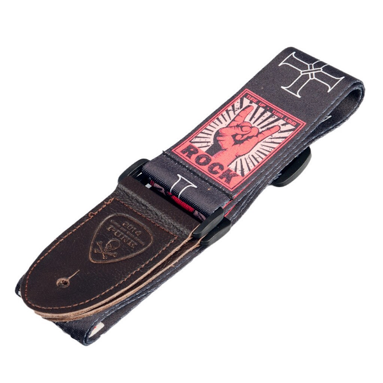 Correa Guitarra Electrica Acustica Ajustable Nylon Cuero 065 1