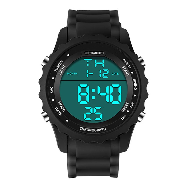 Reloj SANDA 369 Hombre Deportivo LED Electronico Negro 1