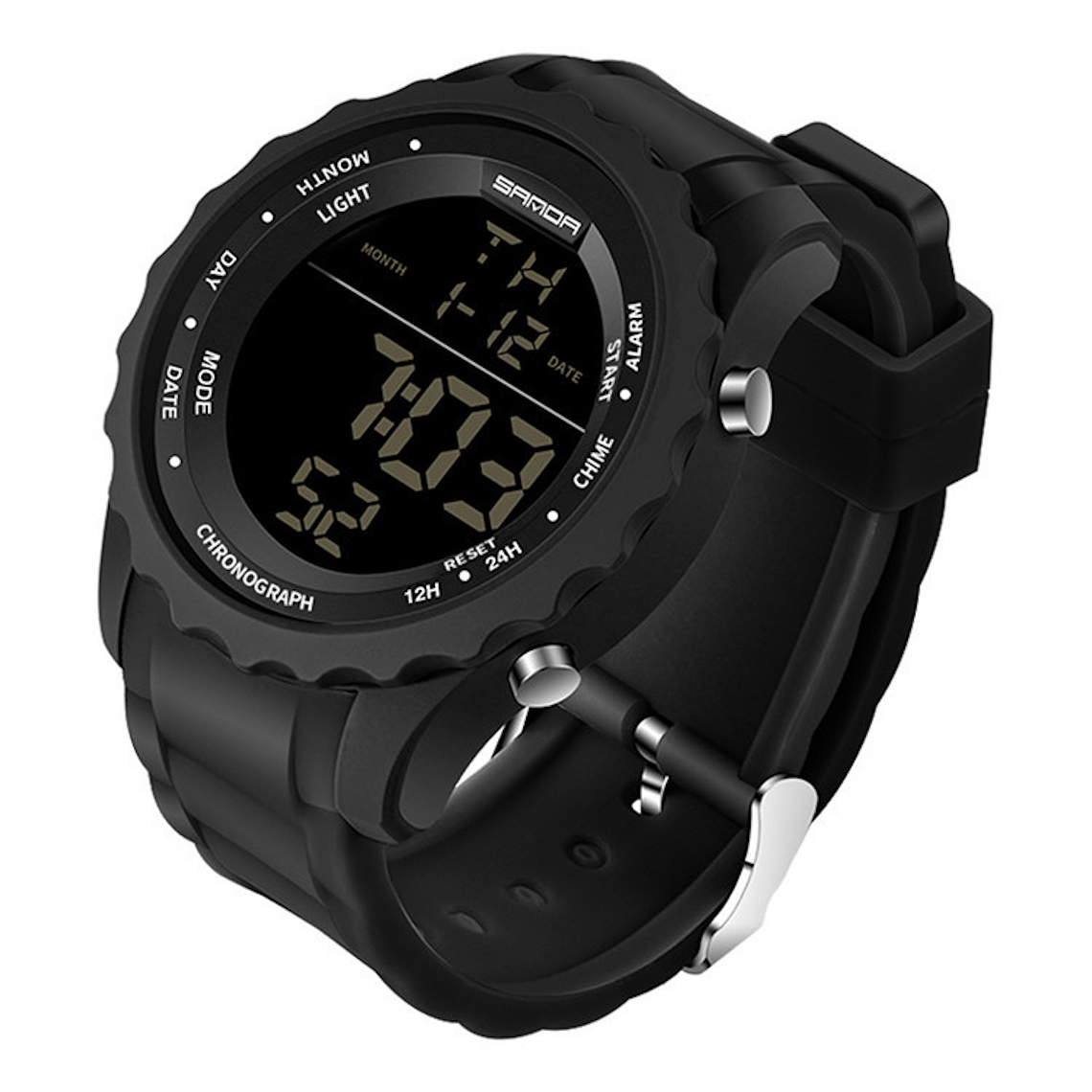 Reloj SANDA 369 Hombre Deportivo LED Electronico Negro 2