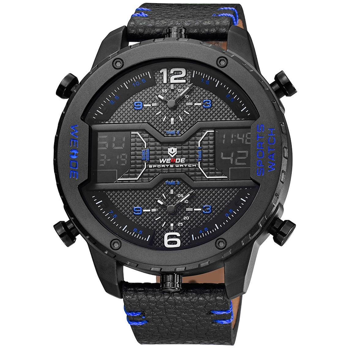 Reloj Hombre WEIDE 6401 Analogico Digital Cronografo 3