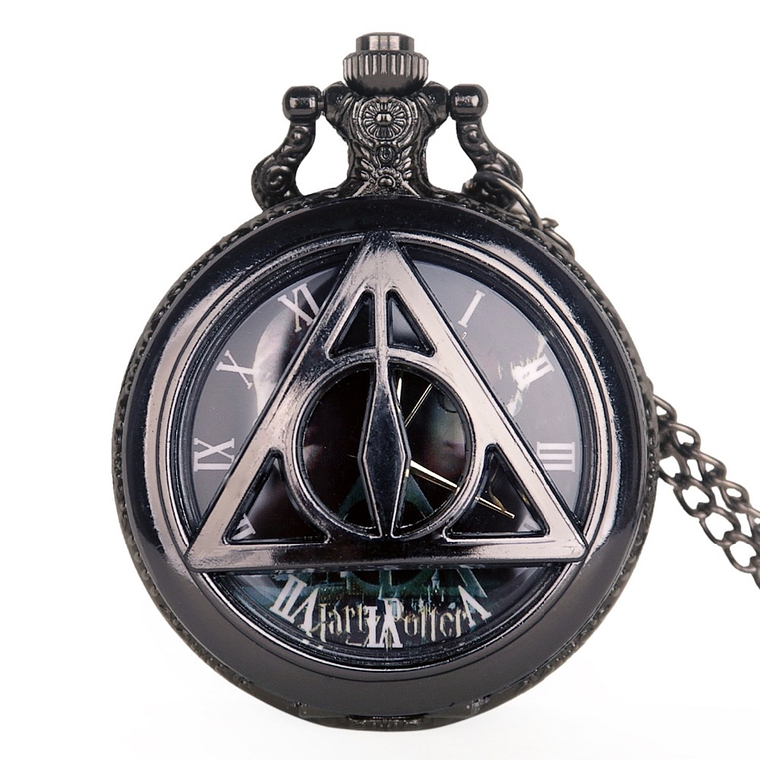 Reloj Bolsillo Cuarzo Reliquias de la Muerte D022 1