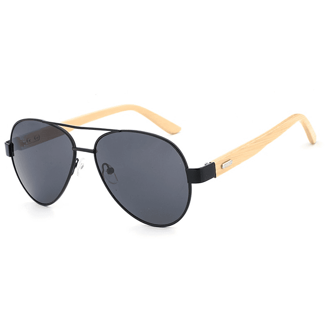 Gafas Lentes Sol Bambu Unisex Piloto UV400 1510