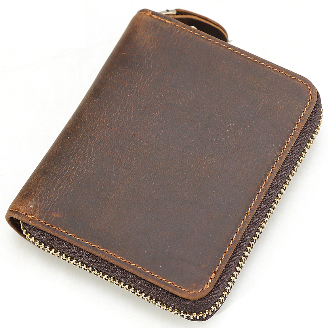 Billetera Monedero Hombre Cuero Bloqueo RFID Cremallera 4208 3