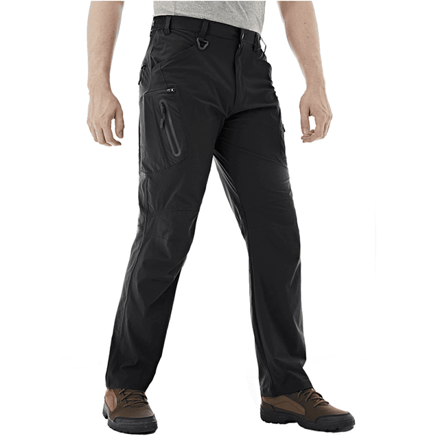 Pantalon Antiarrugas Transpirable Senderismo Hombre 609 Negro