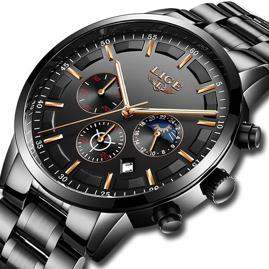 Reloj Cuarzo Deportivo Hombre Lujo Negocios LIGE 9877 1