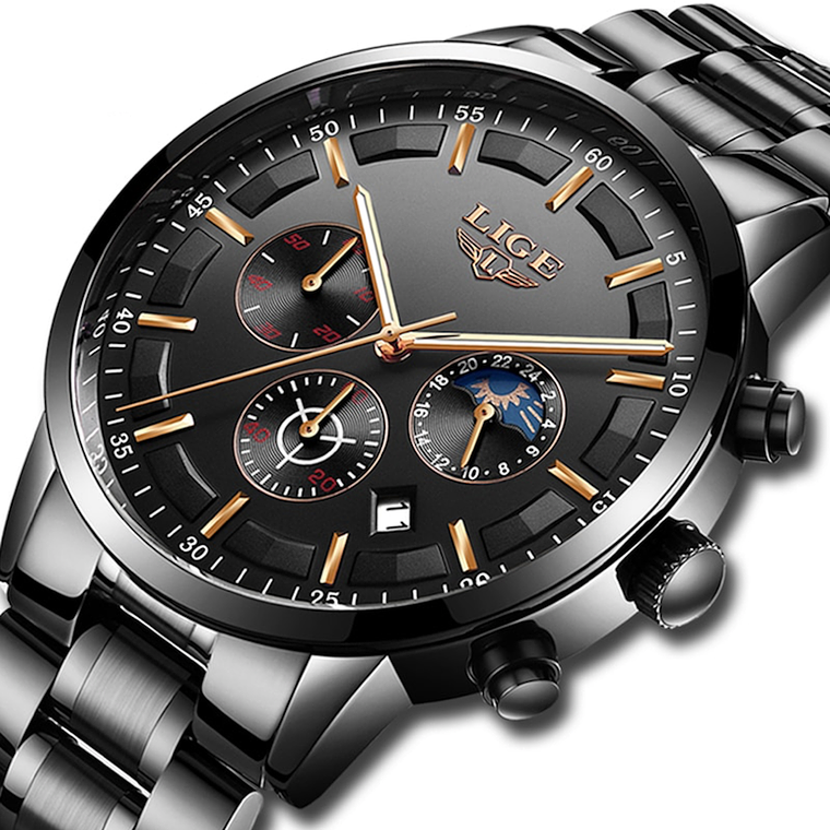 Reloj Cuarzo Deportivo Hombre Lujo Negocios LIGE 9877 1