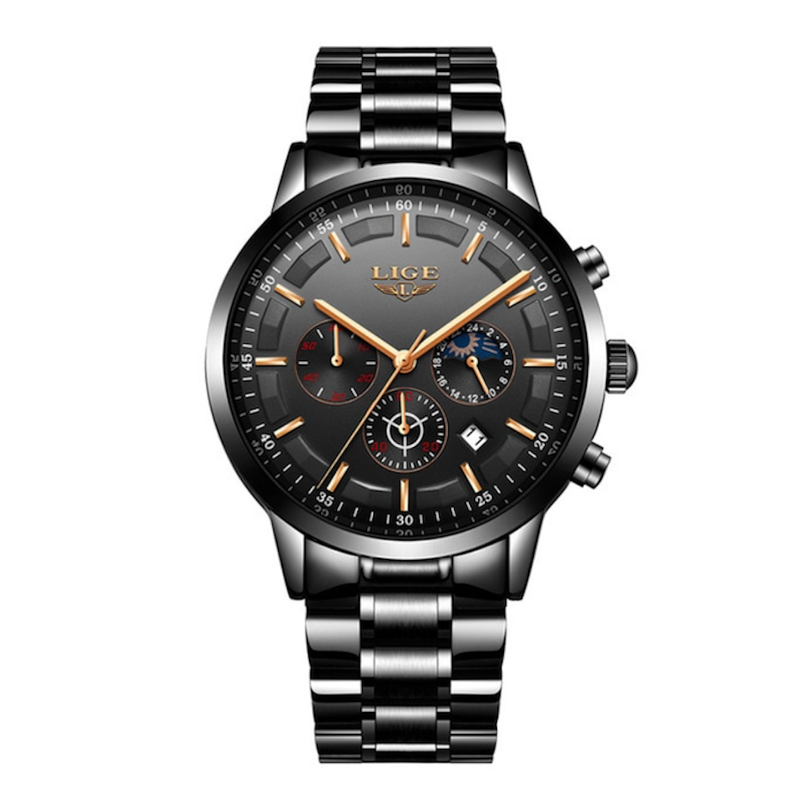 Reloj Cuarzo Deportivo Hombre Lujo Negocios LIGE 9877 2