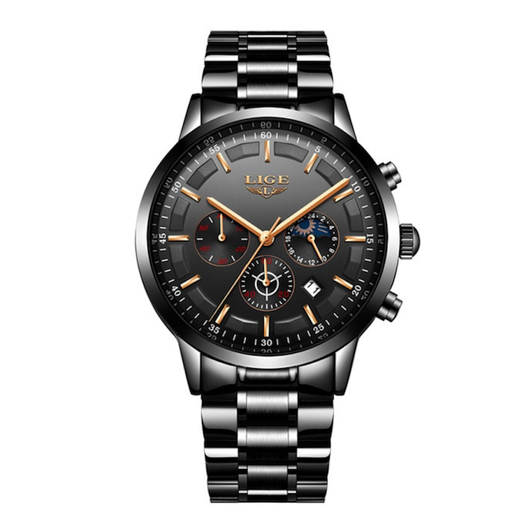 Reloj Cuarzo Deportivo Hombre Lujo Negocios LIGE 9877 2