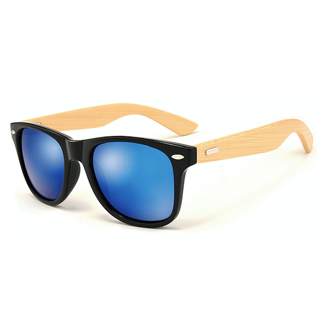 Lentes Gafas Sol Madera Bambu 1501