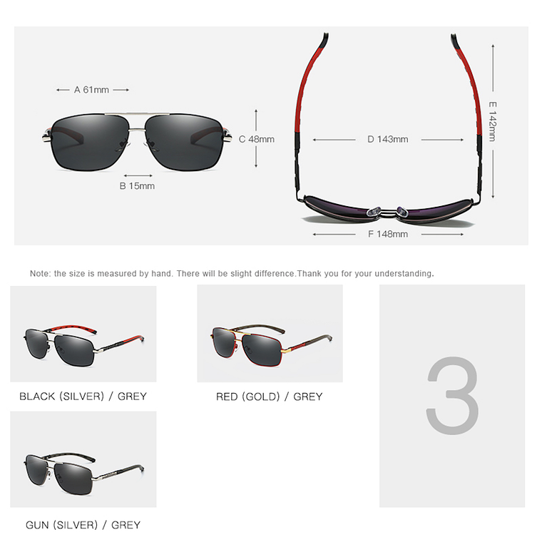 Gafas Lentes Sol Polarizados UV400 Conduccion 8724 3