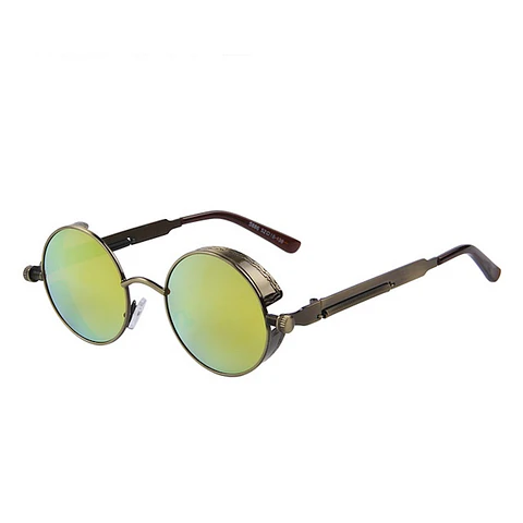 Gafas De Sol Goticas Vintage UV385 Cafe Dorado
