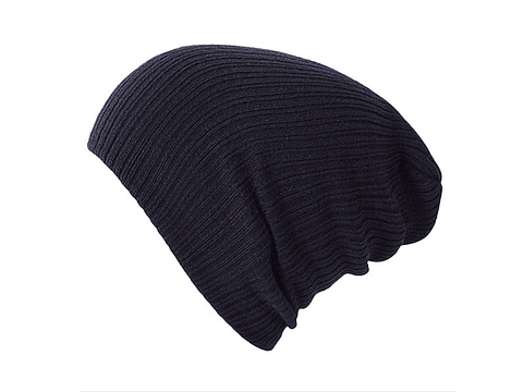 Gorro Unisex Punto Suave Algodon Invierno Liso 028 Azul