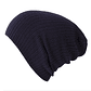 Gorro Unisex Punto Suave Algodon Invierno Liso 028 Azul - Miniatura 1