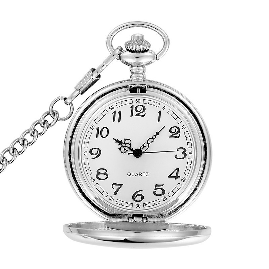 Reloj Bolsillo Cuarzo Analogo Cadena Aleacion PB001 3