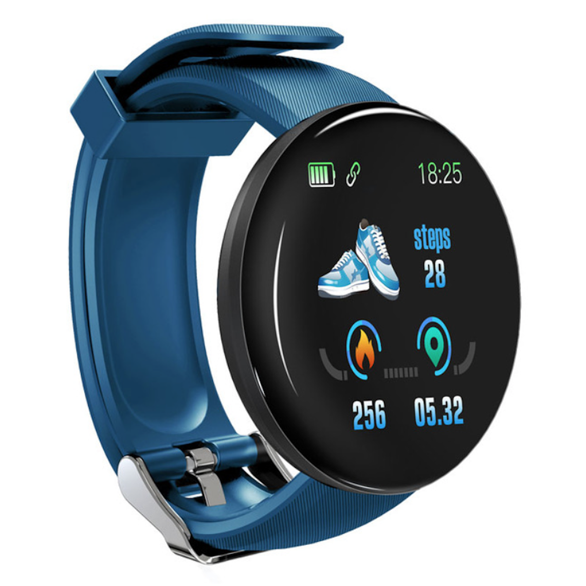 Smartwatch Reloj Inteligente Bluetooth Deportivo D18 Azul 1