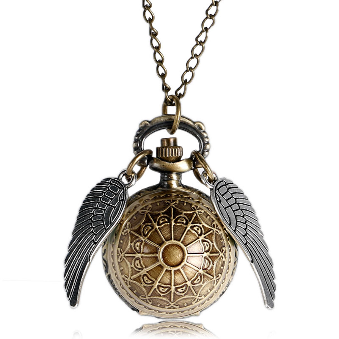 Reloj Snitch Dorada Harry Potter Cadena Textura Bronce 1