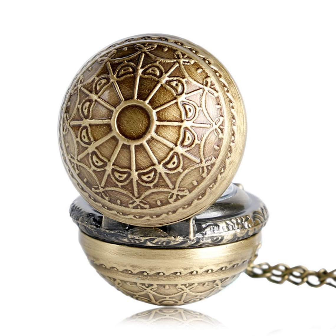 Reloj Snitch Dorada Harry Potter Cadena Textura Bronce 2