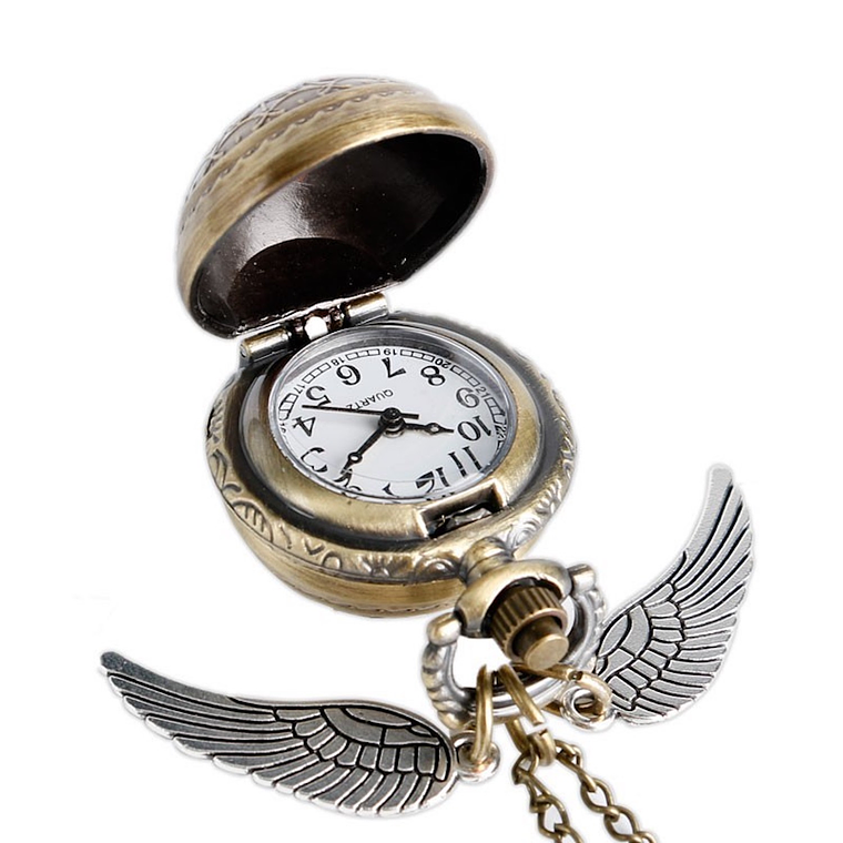 Reloj Snitch Dorada Harry Potter Cadena Textura Bronce 3
