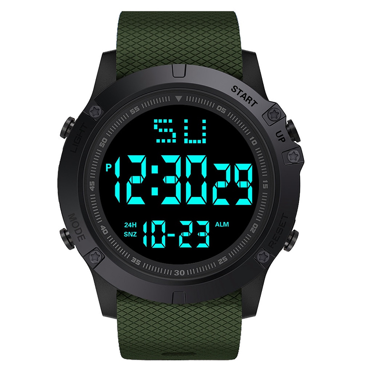 Reloj Digital LED Hombre Deportivo Tipo Militar Alarma 653 1