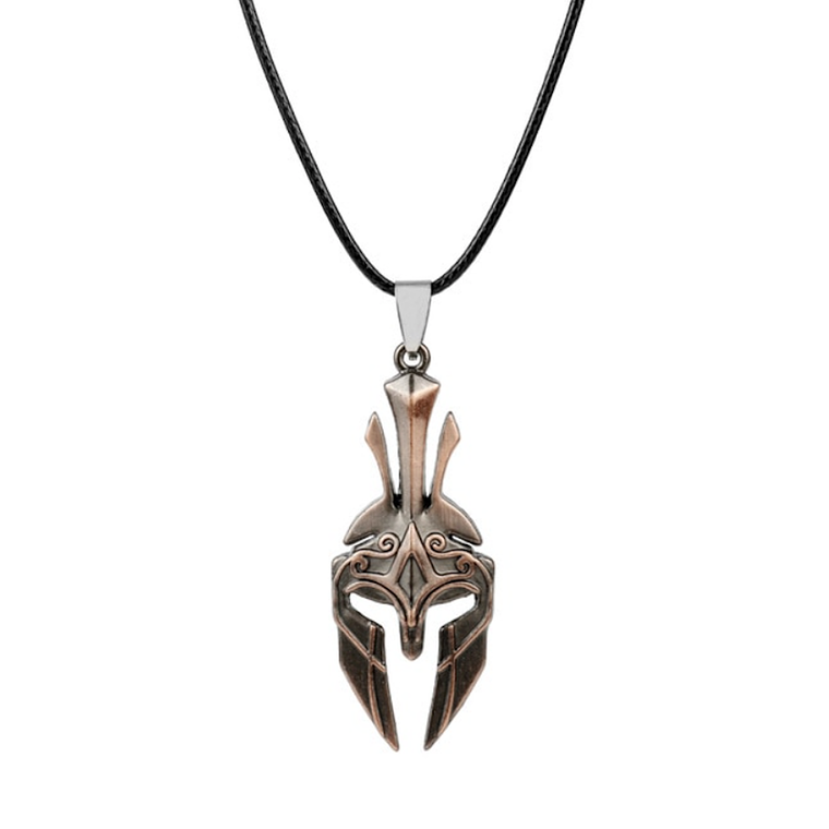 Dije Collar Cadena Cuerda Casco Espartano Leonidas A 50cm 1