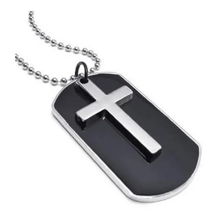 Dije Identificación Militar Cruz 1