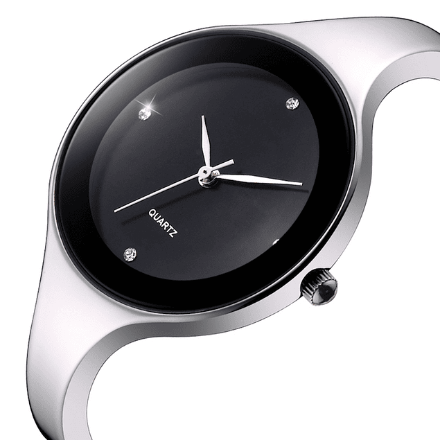 Reloj Para Mujer Analogico Cuarzo Acero Inox. 9001